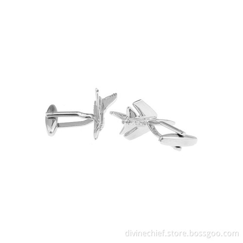 Custom Logo Airplane Model Cufflinks Luxury Man Shirt Cufflinks